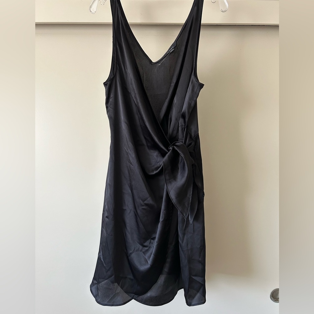 American Eagle silk like wrap dress